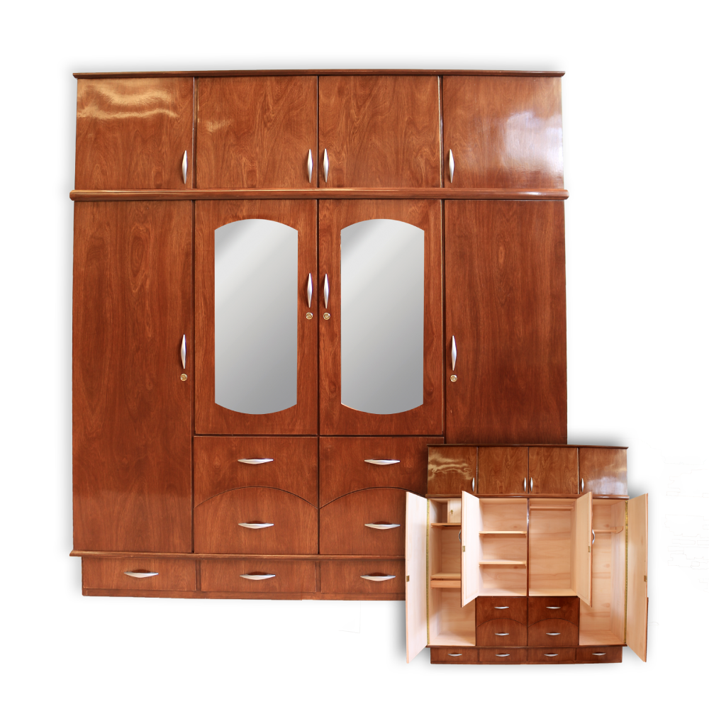 Placard de Madera CBC 4P Linea EE C/Espejo Externo C/Valijera - Imagen 2