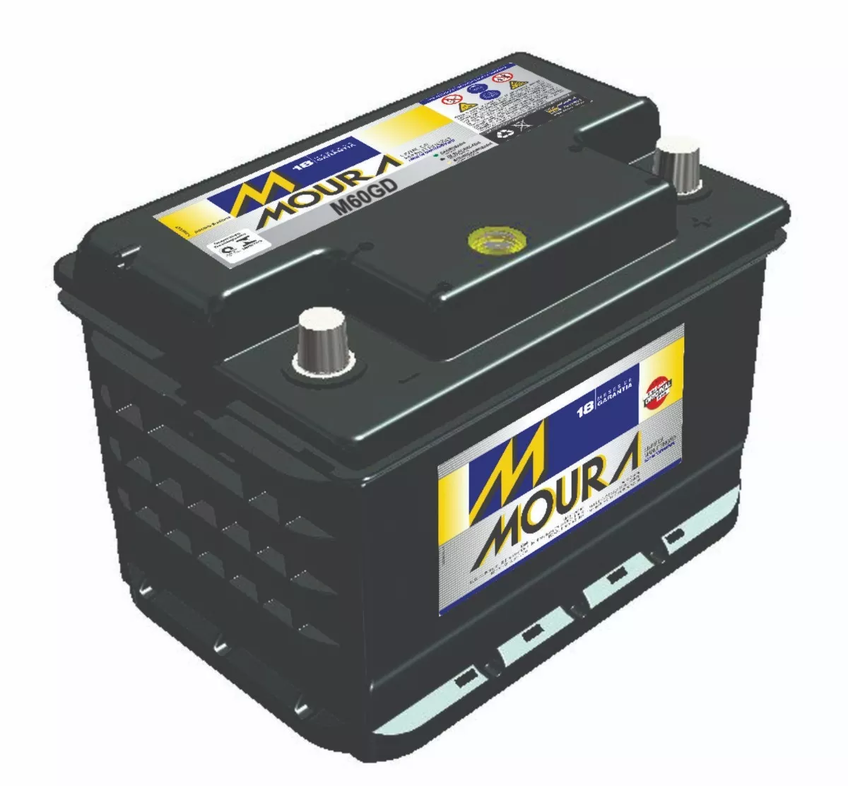 Bateria 12v Moura 60a (-/+) Borne Grueso "Derecho".
