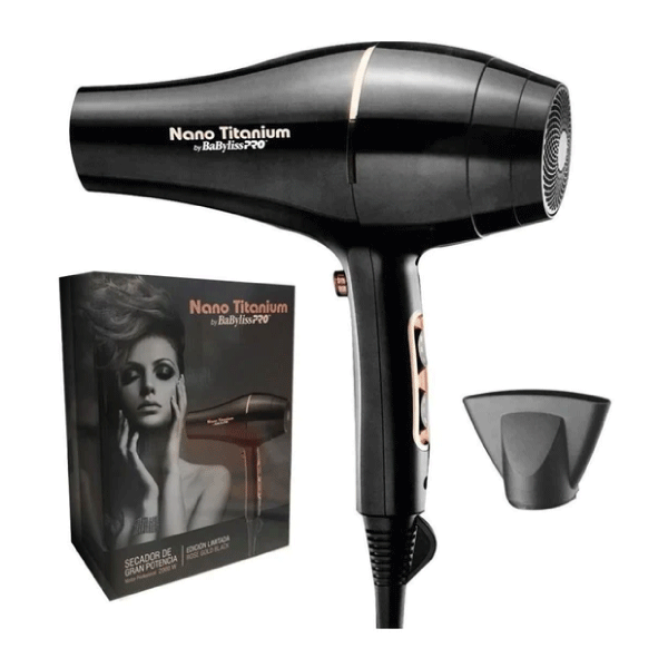 Secador De Pelo Babyliss Rose Gold Black-B6176 2000W - Imagen 3