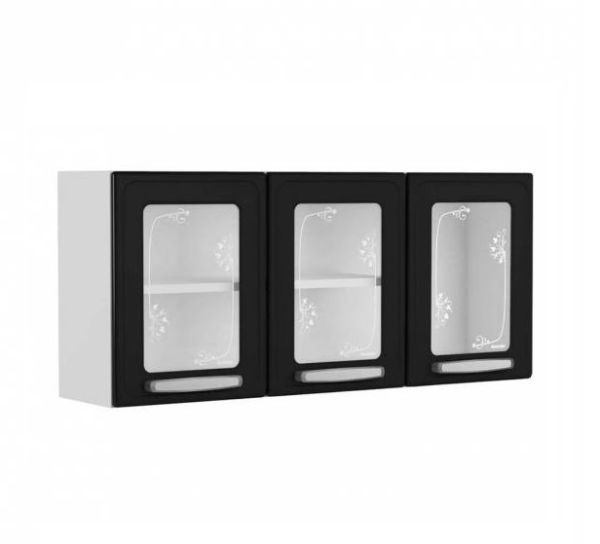 Mueble Metal Aereo Bertolini 3P Multipla Negro