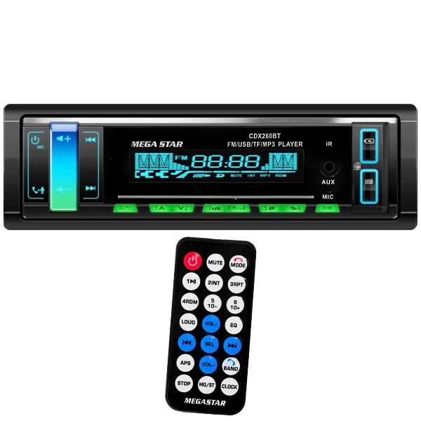 Autoradio Megastar BT/USB/AM/FM C/Control MOD.CDX260BT