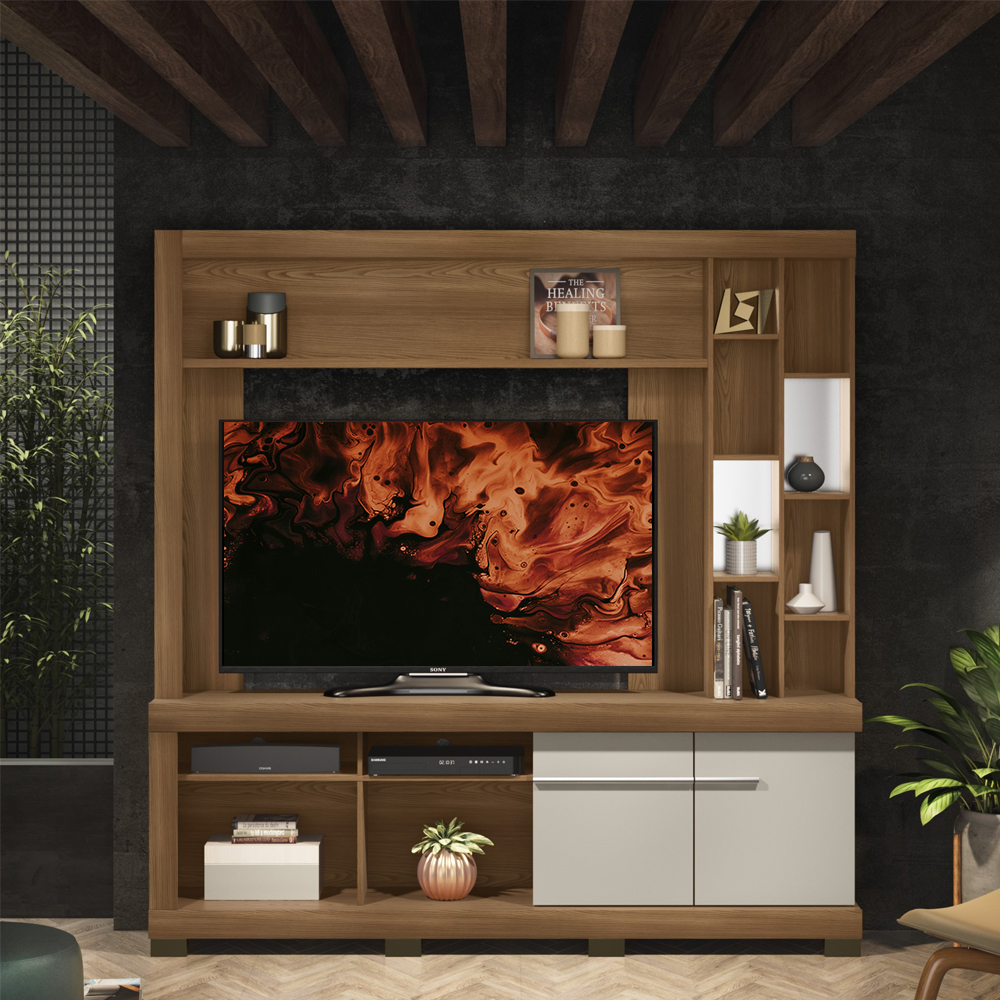 Estante Movelmax Canela Freijo/Off White