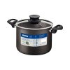 Olla Alta Tramontina 5,7lts C/Tapa de Vidrio 22cm Paris Negro 28530/622