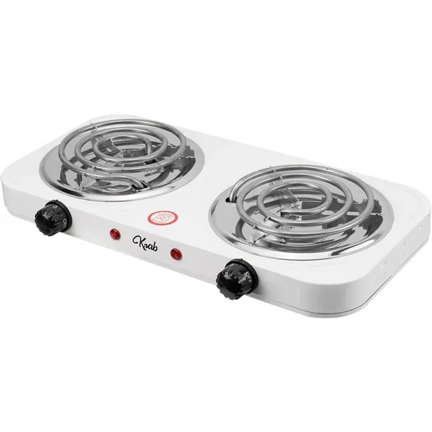 Cocina Electrica Krab 2H 2000W Tipo Espiral MOD.KBCE1002