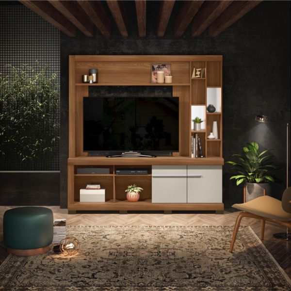 Estante Movelmax Canela Freijo/Off White - Imagen 2