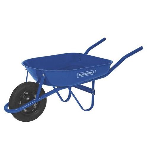Carretilla Tramontina Azul 50lts Metal C/Rueda Inflable 77704/432