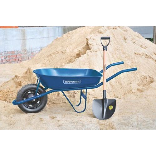 Carretilla Tramontina Azul 50lts Metal C/Rueda Inflable 77704/432 - Imagen 3