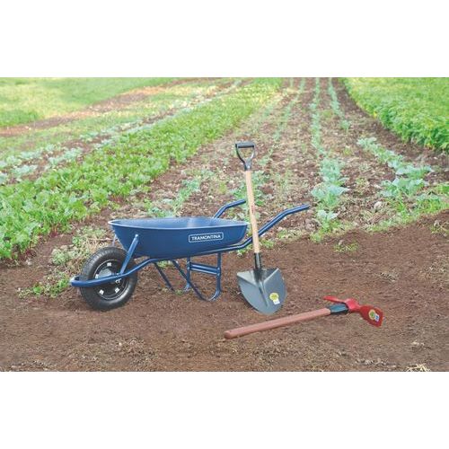 Carretilla Tramontina Azul 50lts Metal C/Rueda Inflable 77704/432 - Imagen 2
