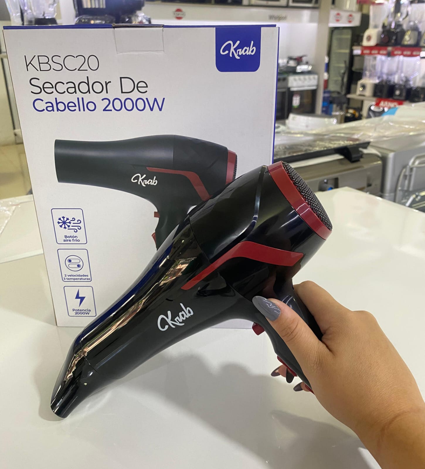 Secador De Pelo Krab 2Vel 3Temp 2000W MOD.KBSC20 - Imagen 2
