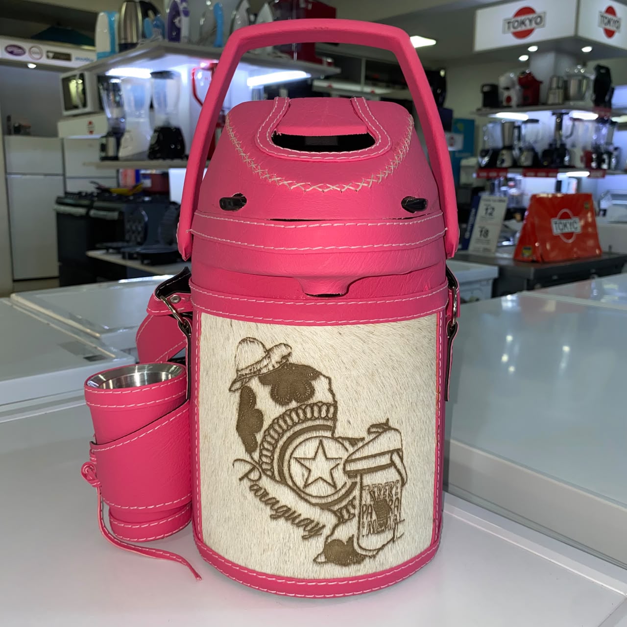 Termo Forrado En Cuerina Completa C/Grabado 2,5lts