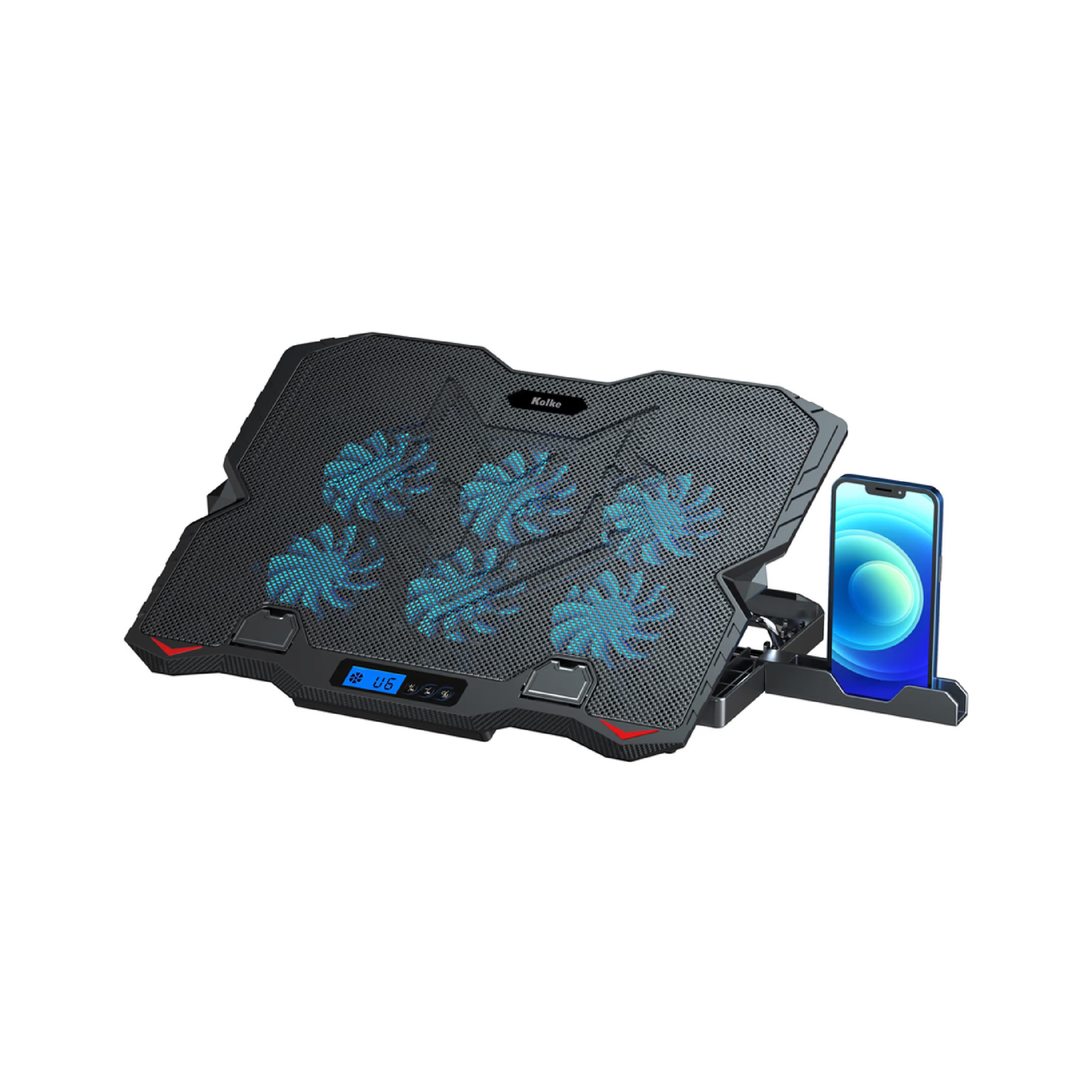 Soporte Cooler P/Notebook Kolke 6 Vent+Soporte P/Celular MOD.KVS-770