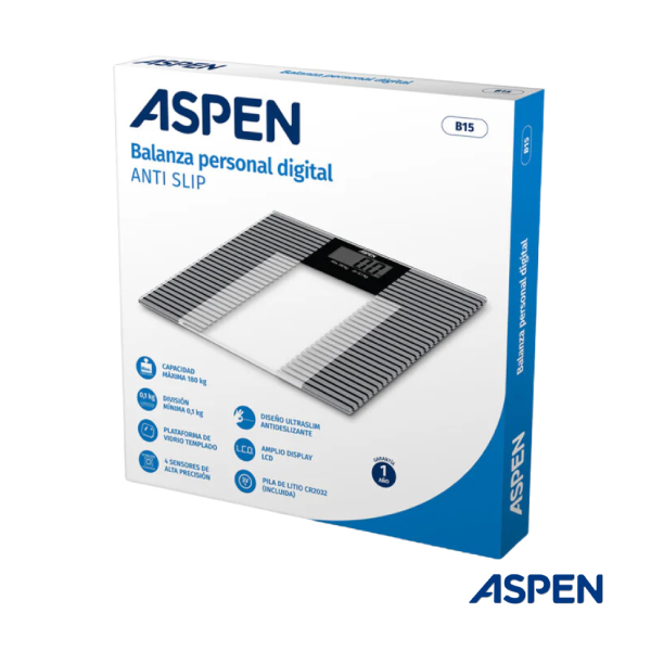 Balanza de Baño Aspen Anti Slip Digital MOD.B15