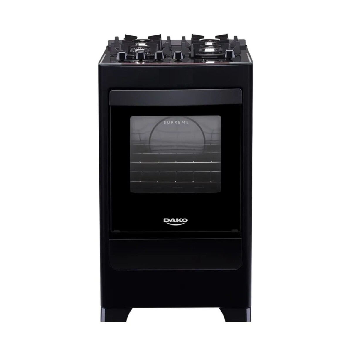 Cocina Dako Supreme Glass 4H/Horno A Gas/Negro MOD.1993