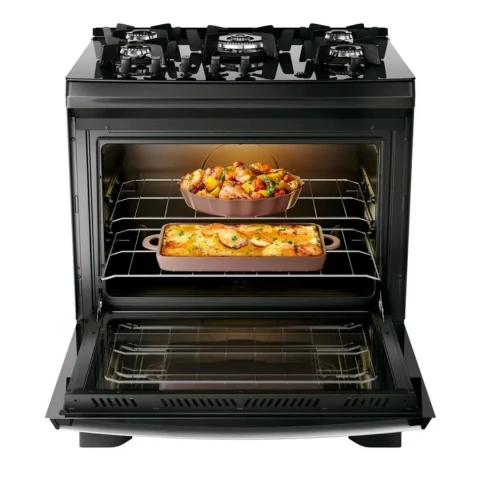 Cocina Dako Supreme Glass 5H/Horno A Gas/Negro MOD.1995 - Imagen 5