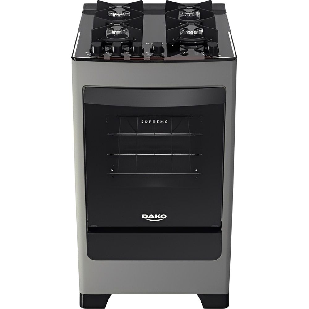 Cocina Dako Supreme Glass 4H/Horno A Gas/Titanio MOD.1994