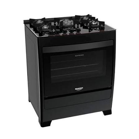 Cocina Dako Supreme Glass 5H/Horno A Gas/Negro MOD.1995 - Imagen 2