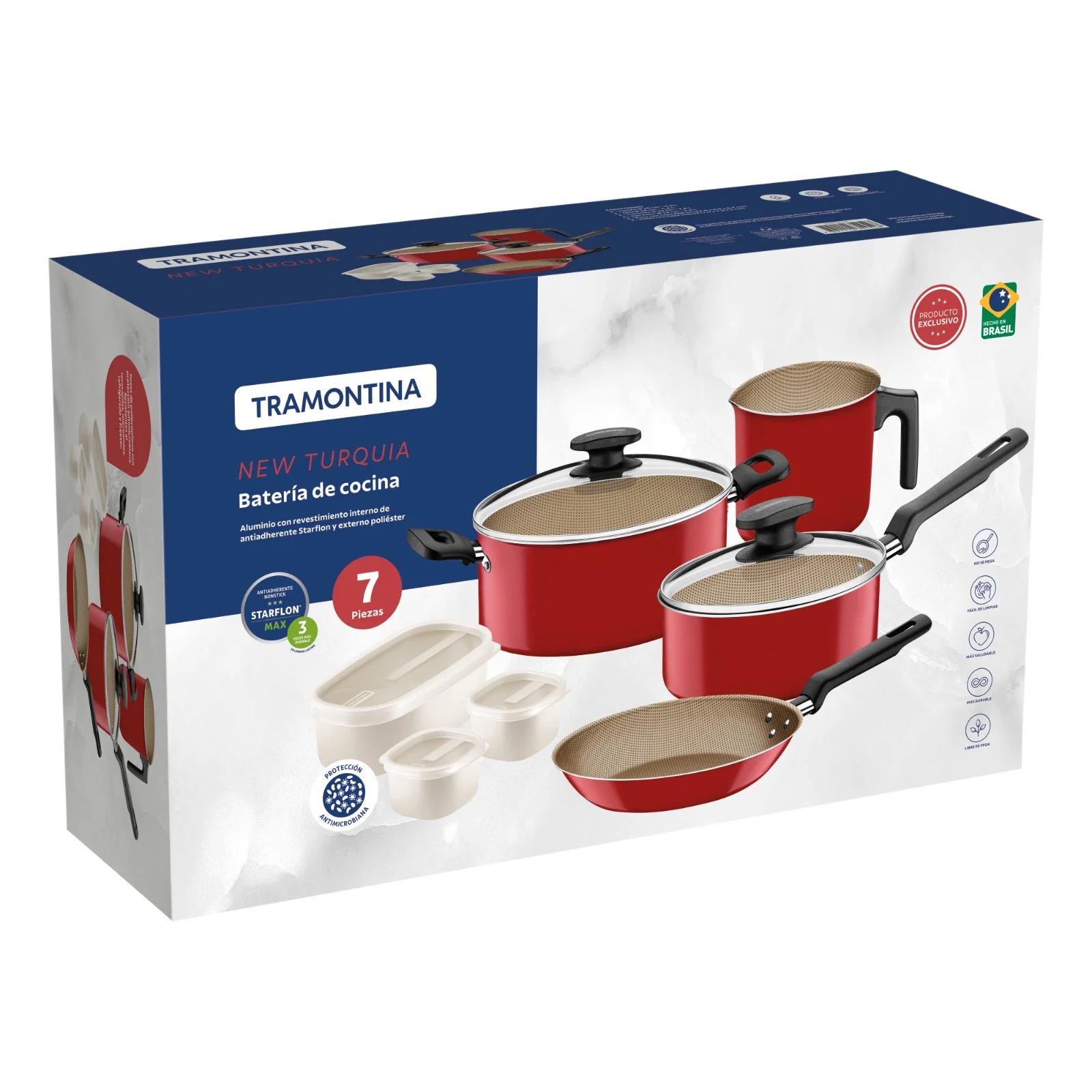Juego de Ollas Tramontina 7pzs New Turquia - Imagen 3